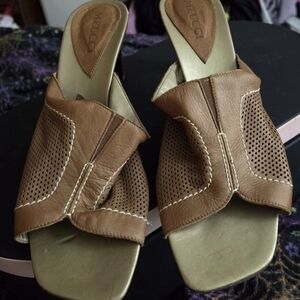 Sesto Meucci Brown Leather Mules